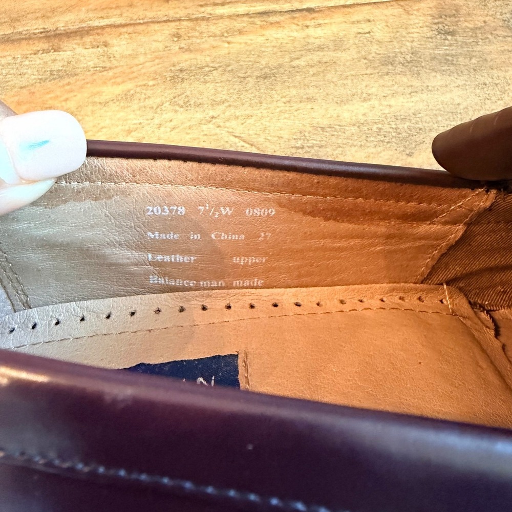 Bostonian Classics Mens Leather‎ Wingtip Tassel Kiltie Loafers 7.5 W Brown - Picture 8 of 8